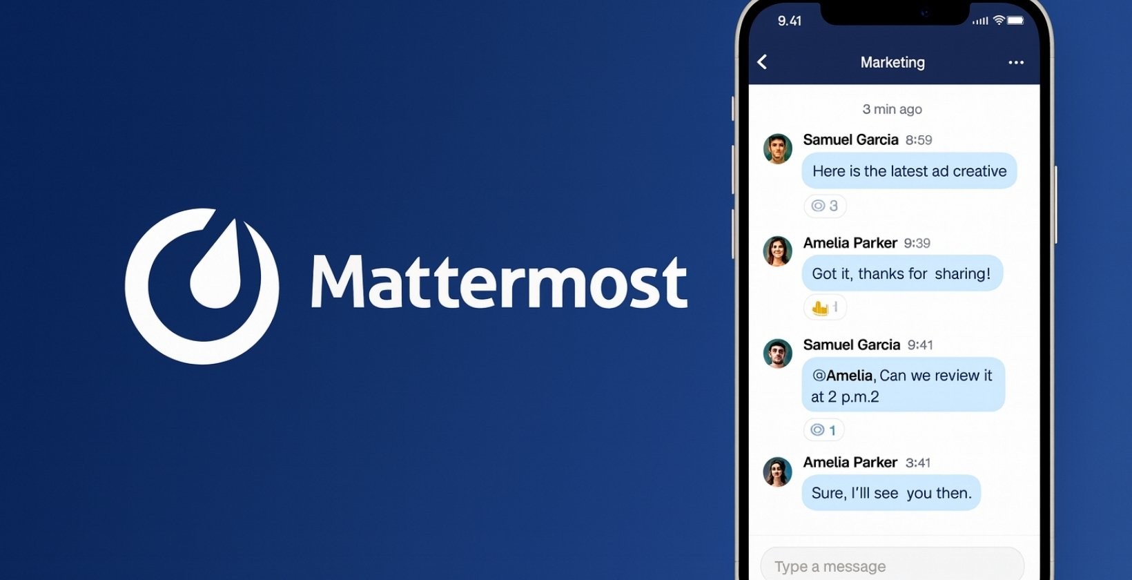 mattermost mobile chat interface