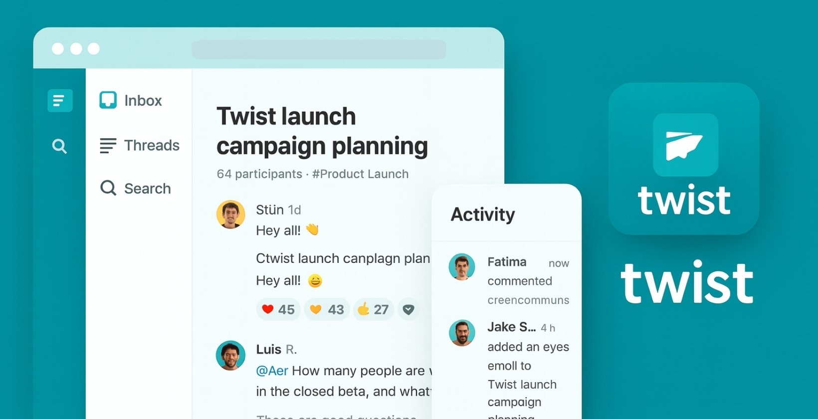 twist chat interface