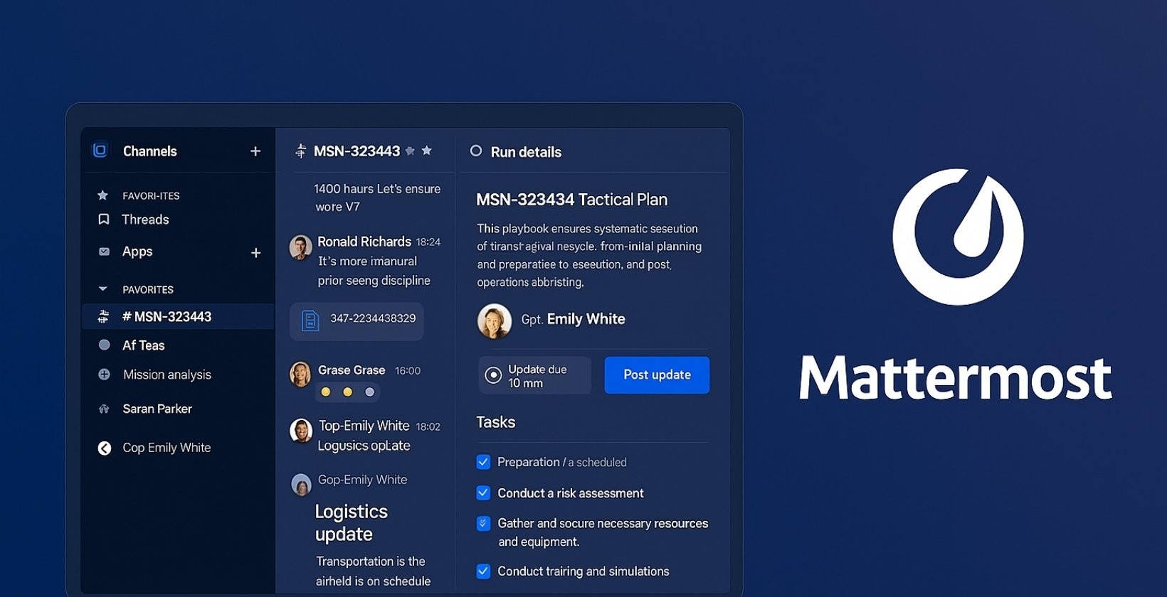 mattermost chat interface