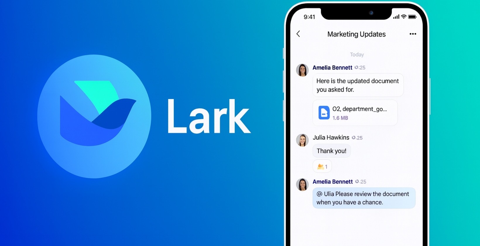 lark mobile chat interface