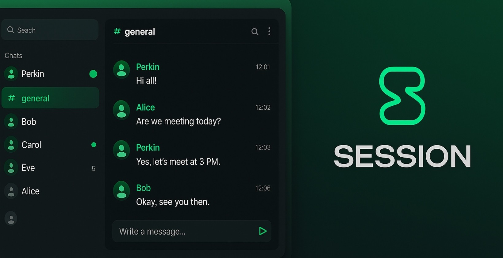 session chat interface