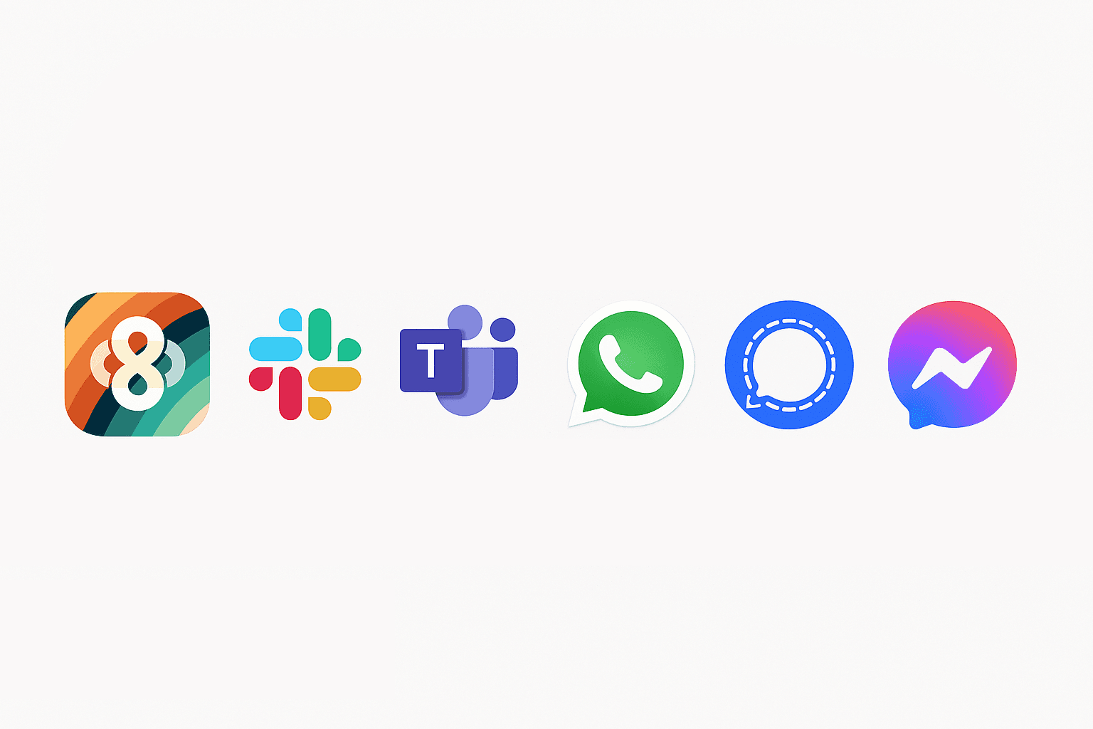 Business messaging app logos