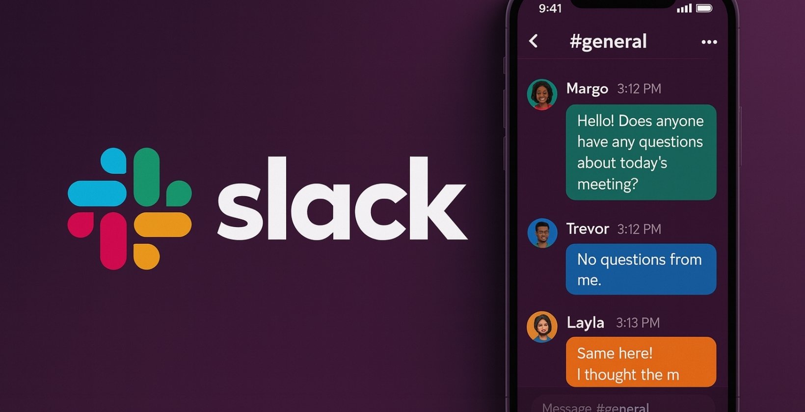 slack mobile chat interface