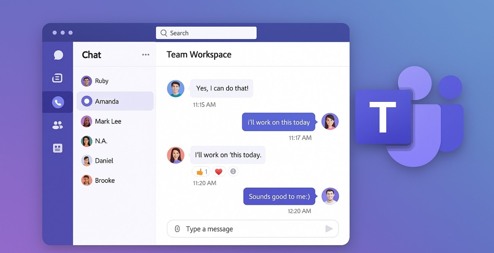 microsoft teams chat interface
